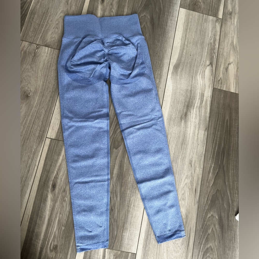 Blue High-Waisted Leggings